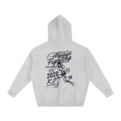 Always Fighting Black Text Hoodie - ARETE