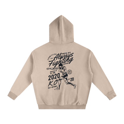 Always Fighting Black Text Hoodie - ARETE