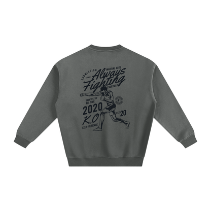 Always Fighting Black Text Sweatshirt - ARETE