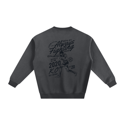 Always Fighting Black Text Sweatshirt - ARETE