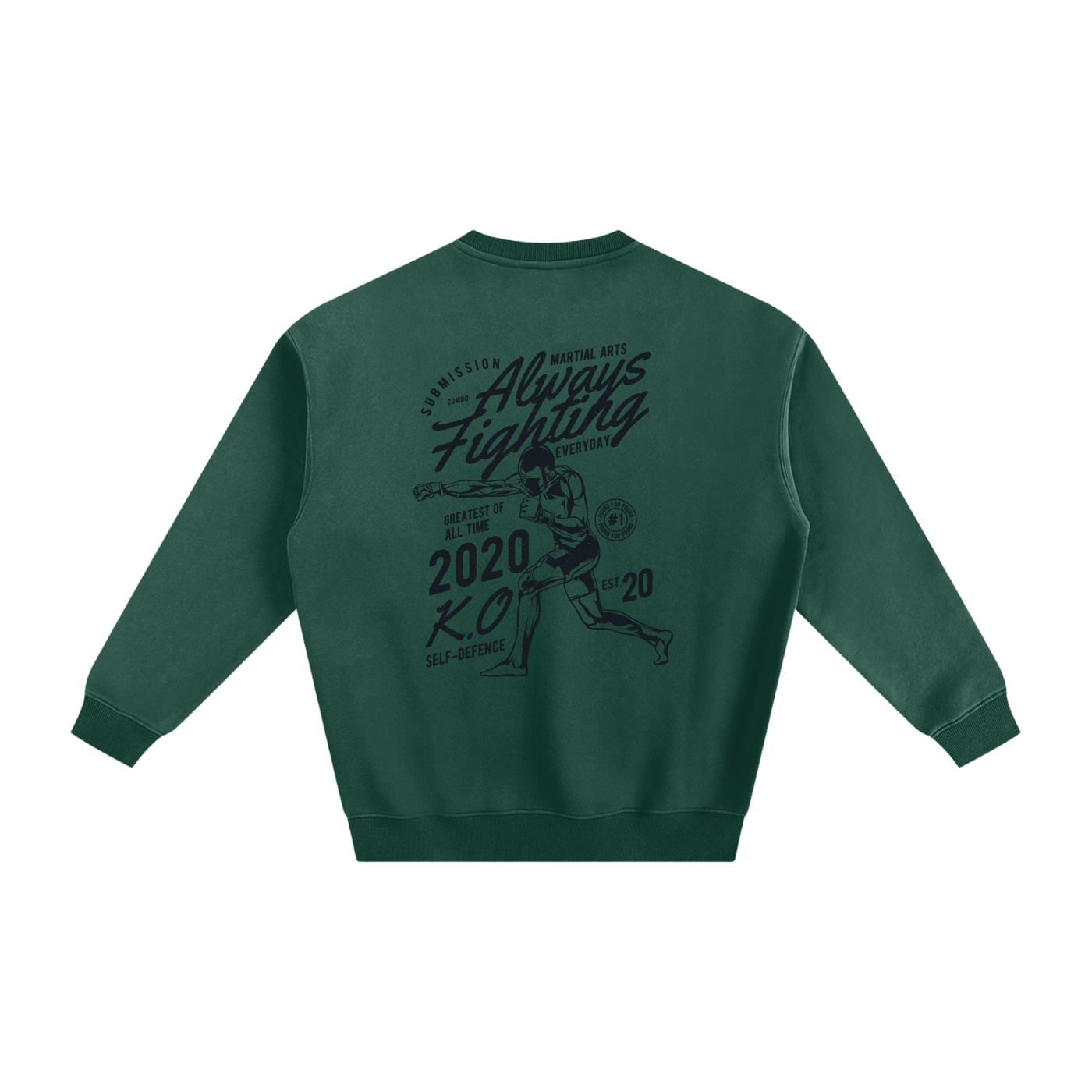 Always Fighting Black Text Sweatshirt - ARETE