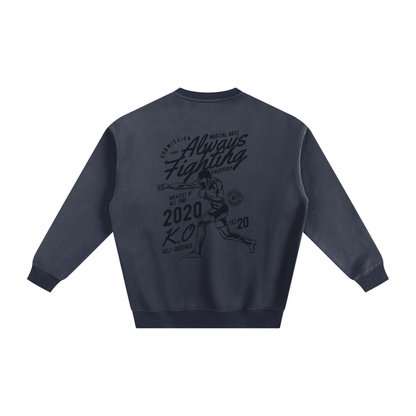 Always Fighting Black Text Sweatshirt - ARETE