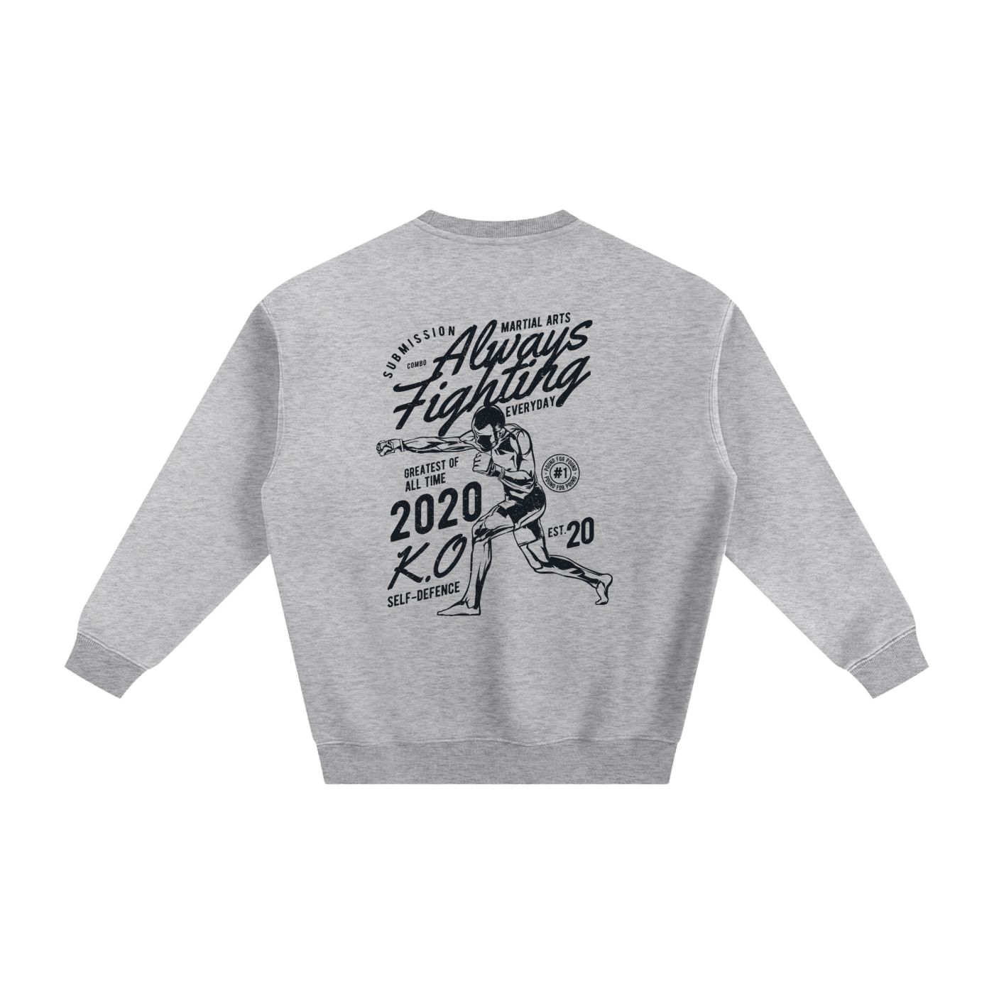 Always Fighting Black Text Sweatshirt - ARETE