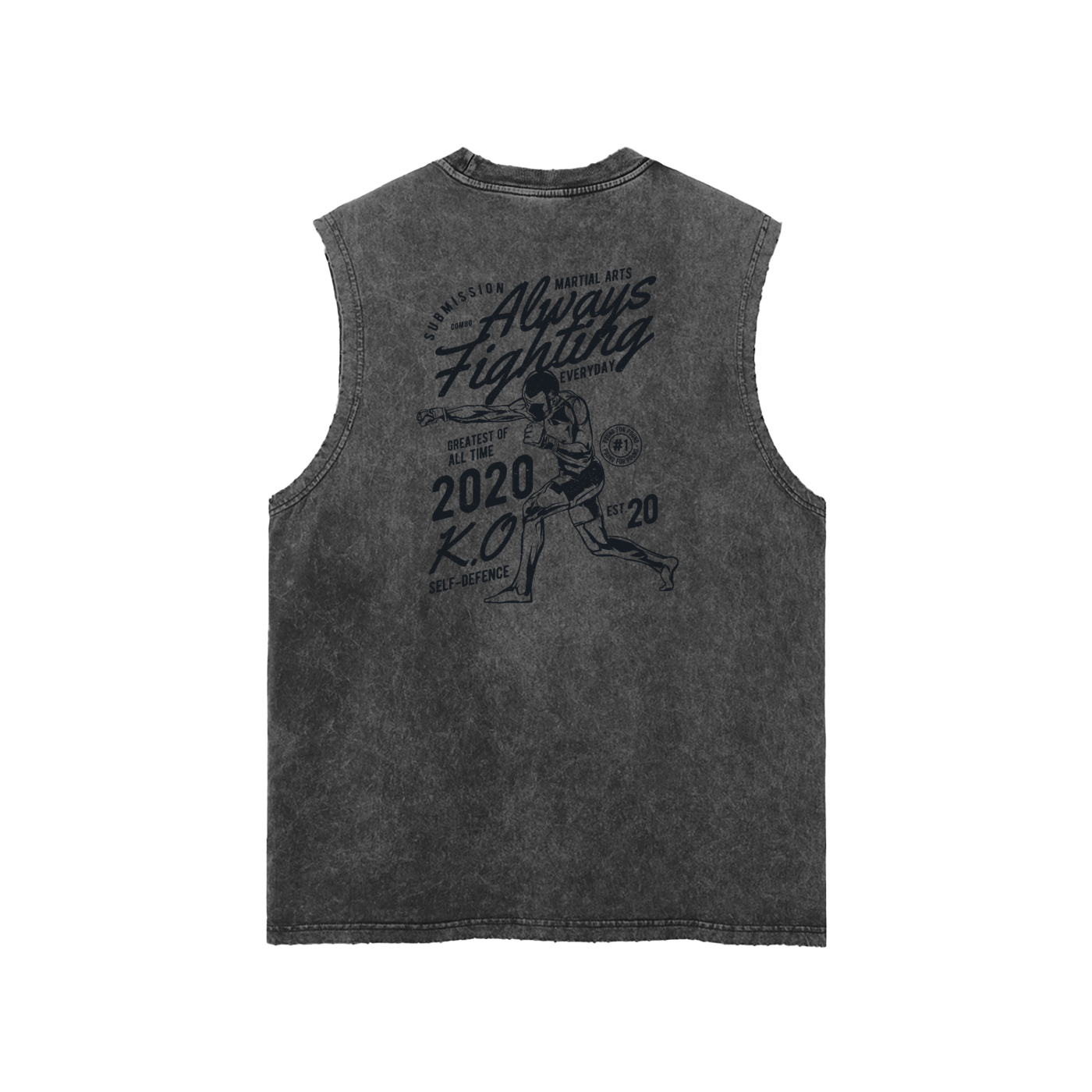Always Fighting Black Text Tank Top - ARETE