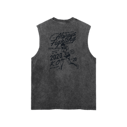 Always Fighting Black Text Tank Top - ARETE