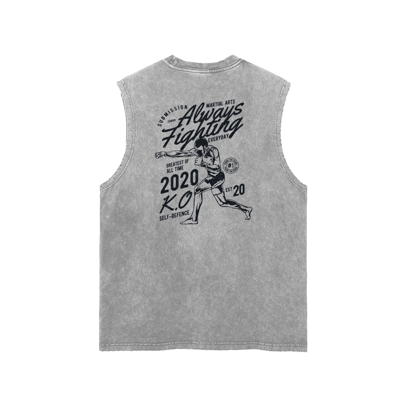 Always Fighting Black Text Tank Top - ARETE