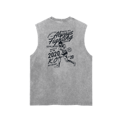 Always Fighting Black Text Tank Top - ARETE