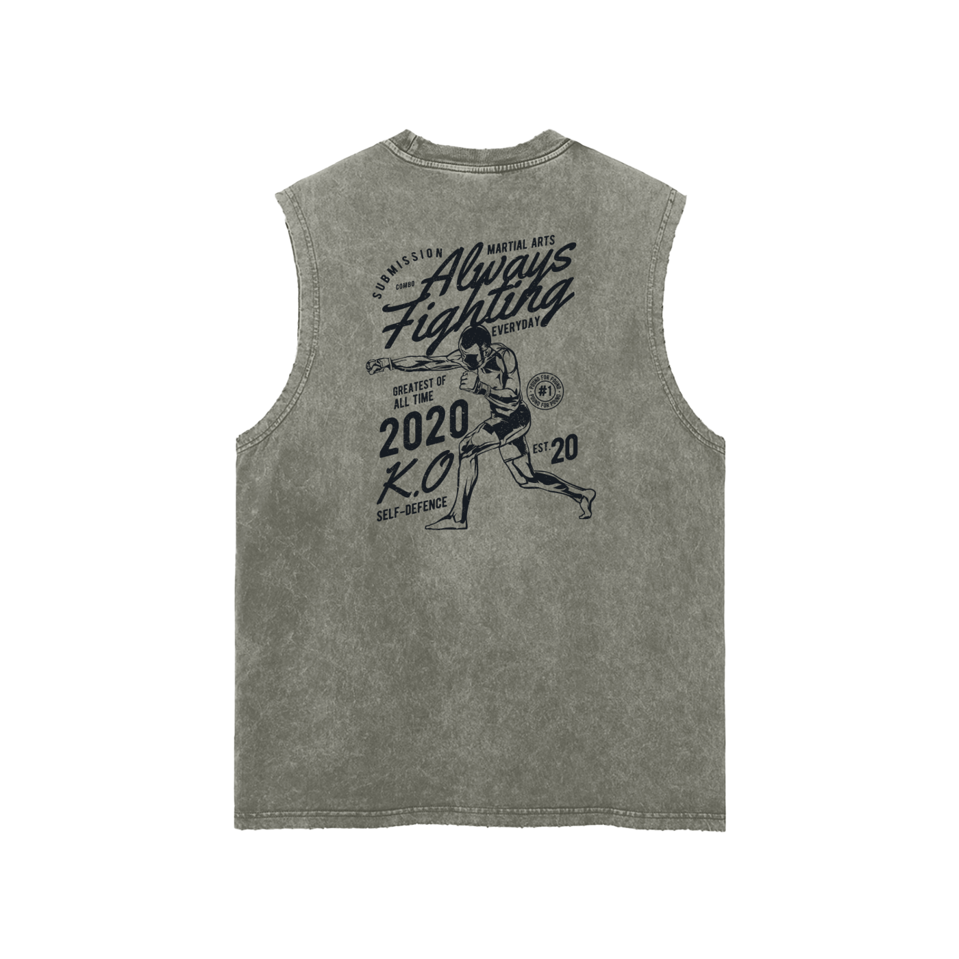 Always Fighting Black Text Tank Top - ARETE