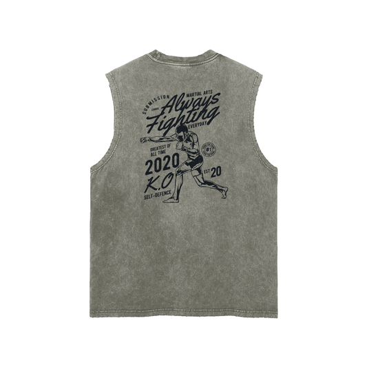 Always Fighting Black Text Tank Top - ARETE