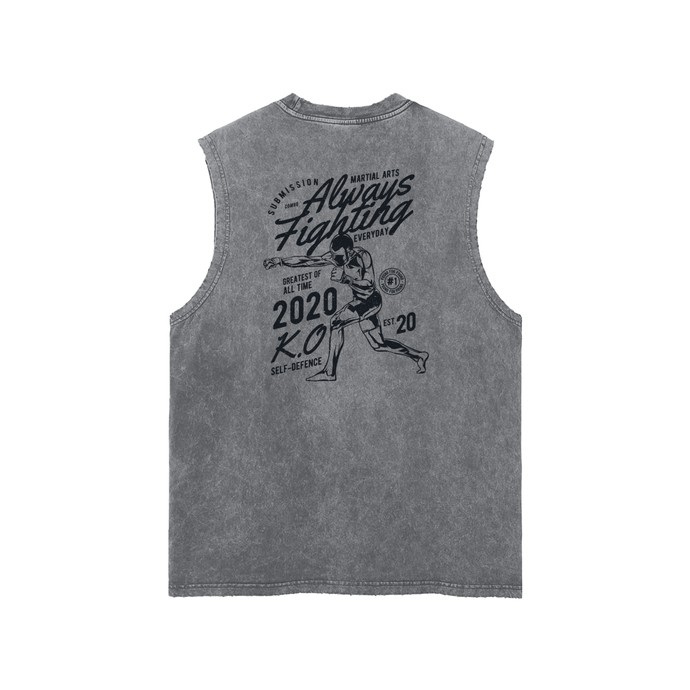 Always Fighting Black Text Tank Top - ARETE