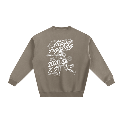 Always Fighting White Text Sweatshirt - ARETE