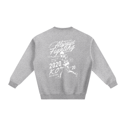 Always Fighting White Text Sweatshirt - ARETE