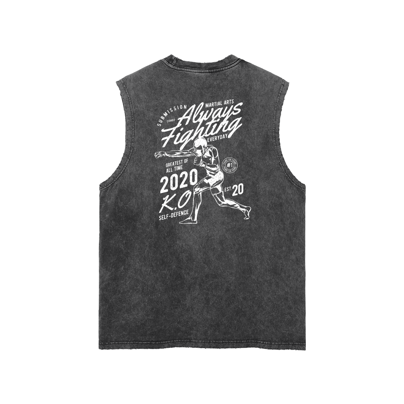 Always Fighting White Text Tank Top - ARETE