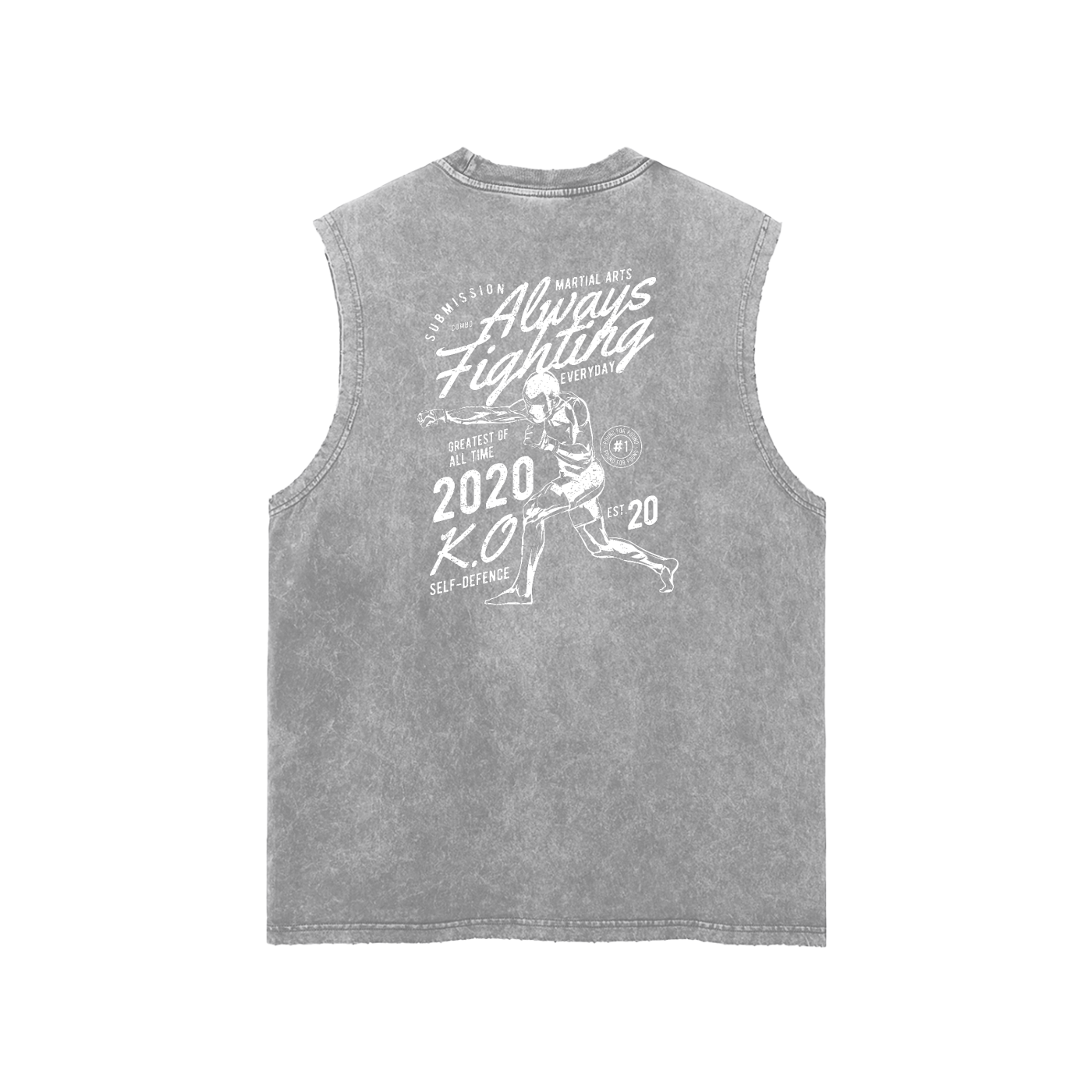 Always Fighting White Text Tank Top - ARETE