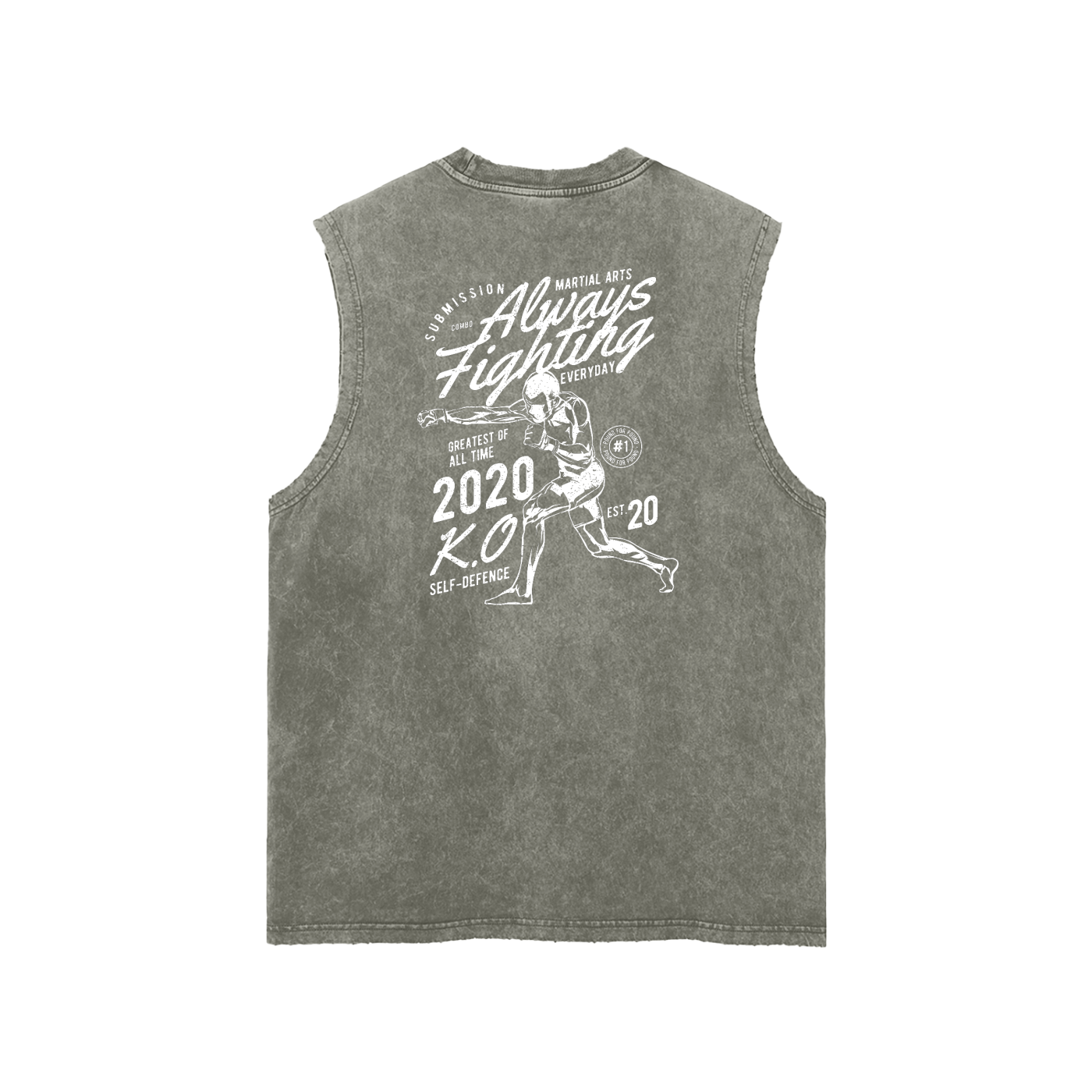 Always Fighting White Text Tank Top - ARETE