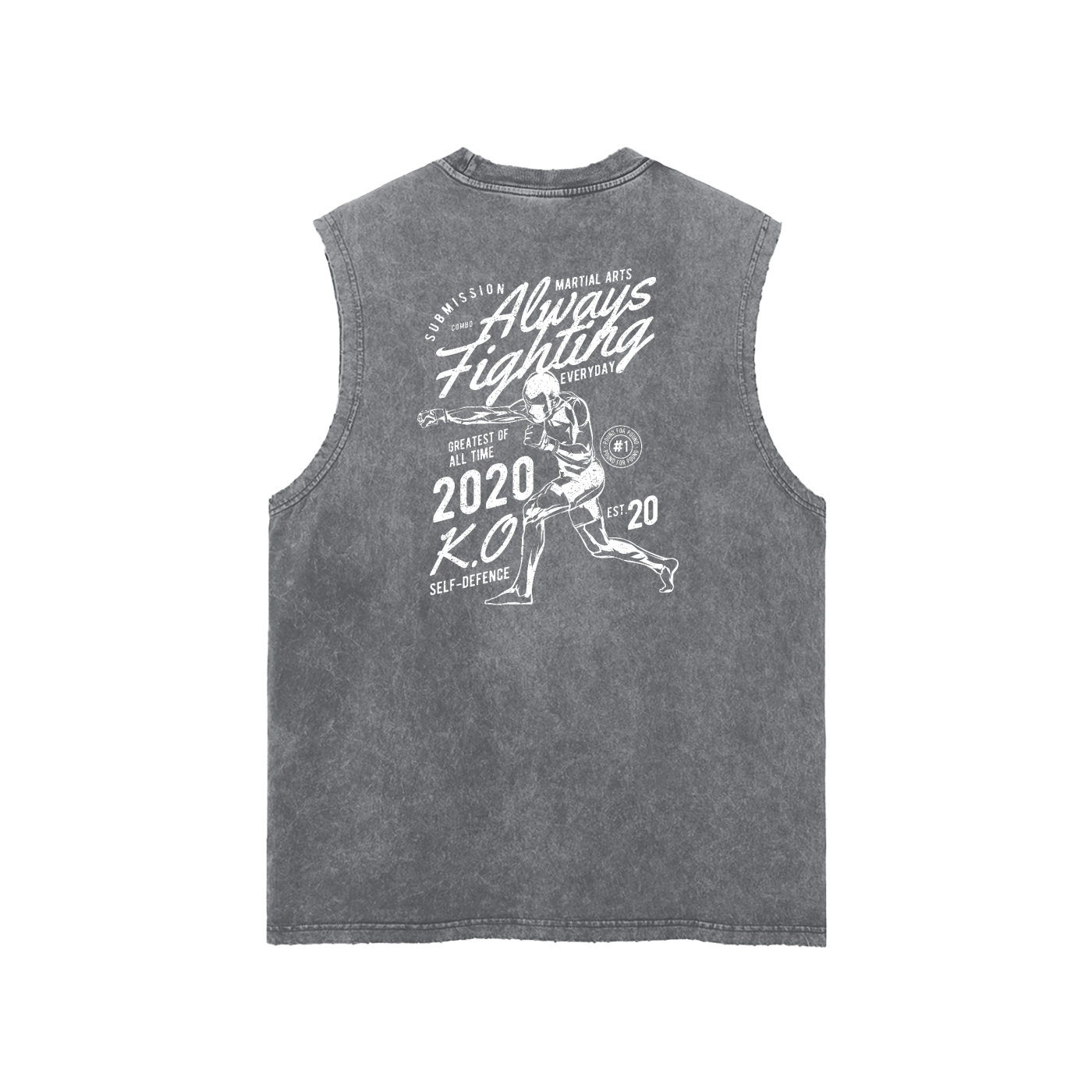 Always Fighting White Text Tank Top - ARETE