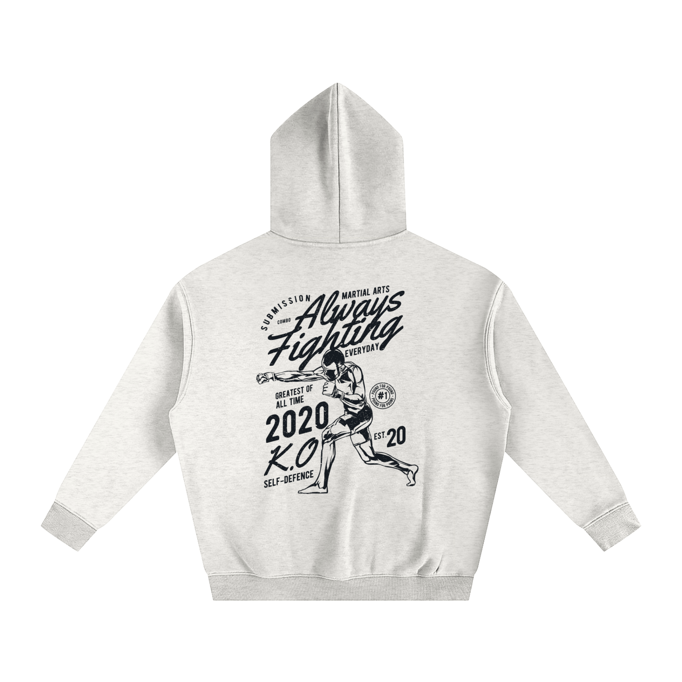 Always Fighting Black Text Hoodie