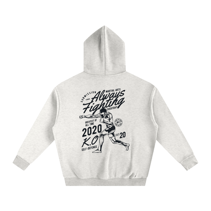 Always Fighting Black Text Hoodie