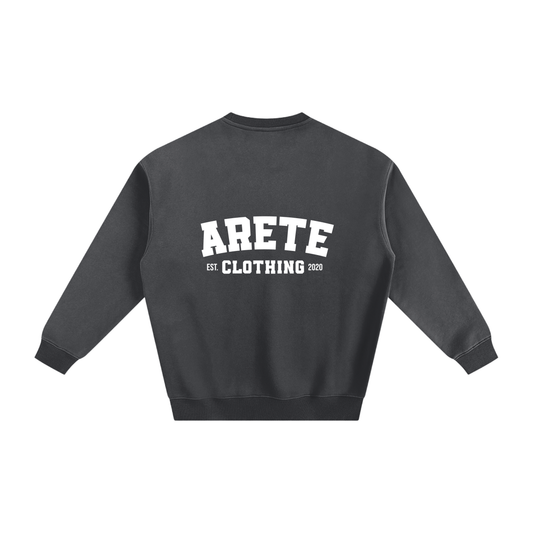ARETE Classic White Text Sweatshirt - ARETE