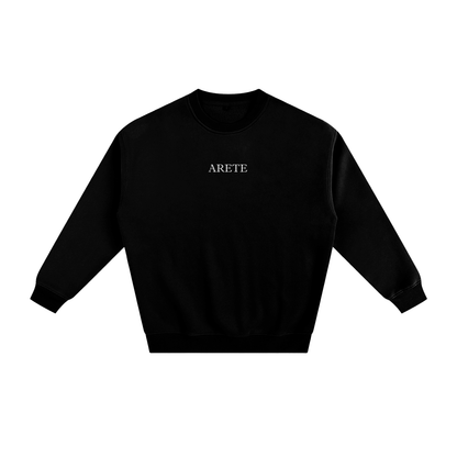 ARETE Classic White Text Sweatshirt - ARETE