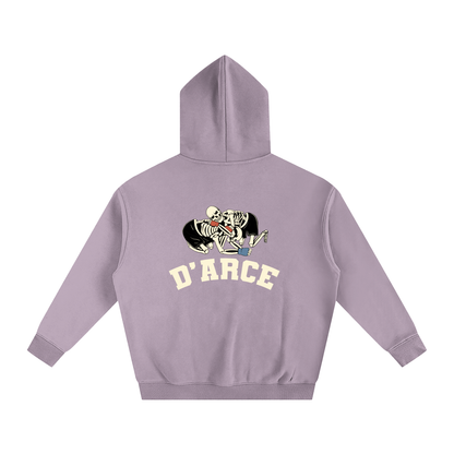 D'ARCE Choke Beige Text Hoodie - ARETE