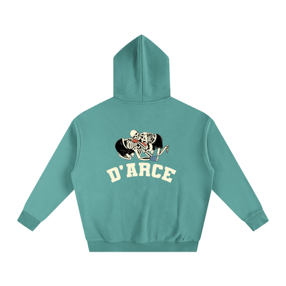 D'ARCE Choke Beige Text Hoodie - ARETE