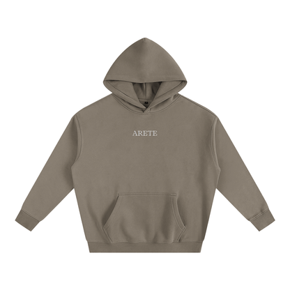 D'ARCE Choke Beige Text Hoodie - ARETE