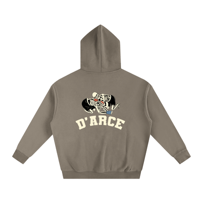D'ARCE Choke Beige Text Hoodie - ARETE