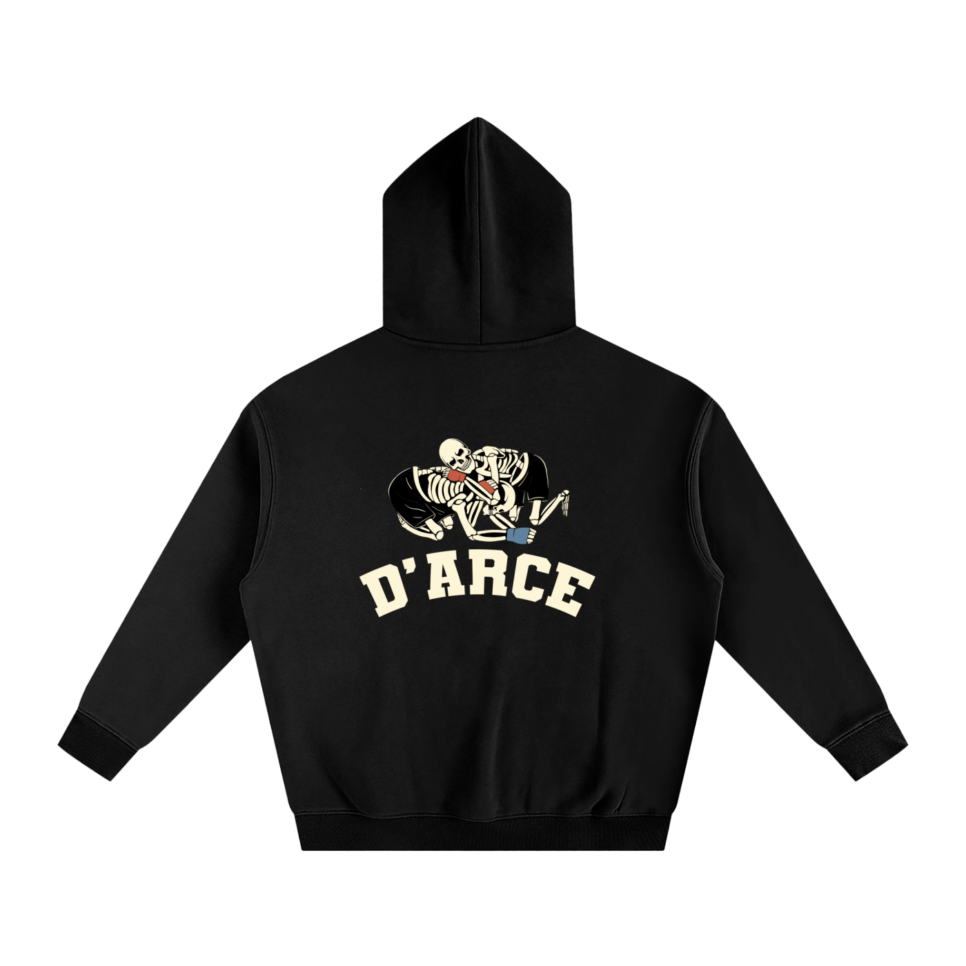 D'ARCE Choke Beige Text Hoodie - ARETE