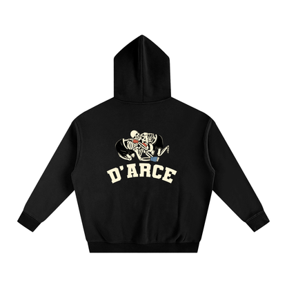 D'ARCE Choke Beige Text Hoodie - ARETE