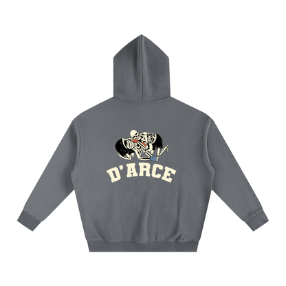 D'ARCE Choke Beige Text Hoodie - ARETE