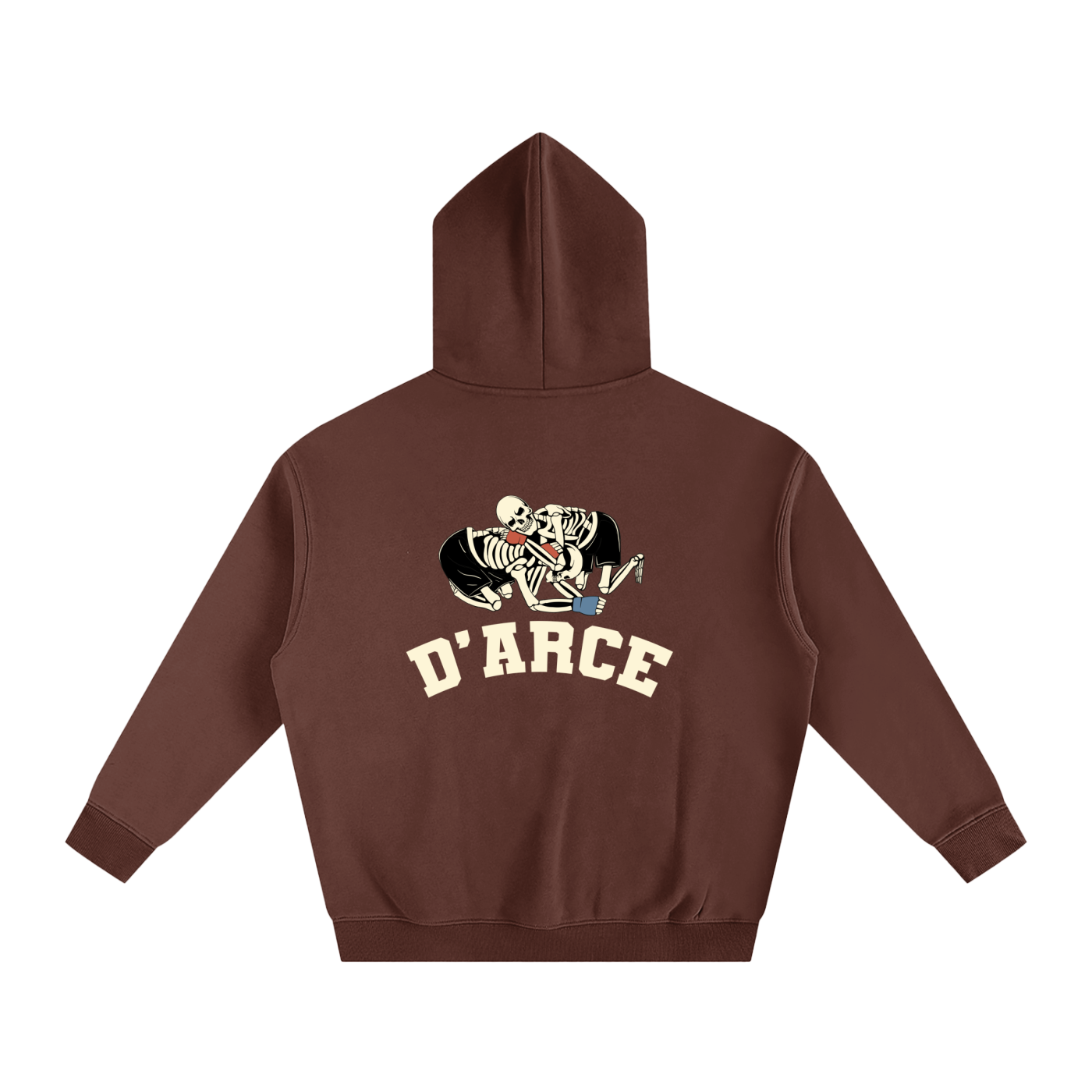 D'ARCE Choke Beige Text Hoodie - ARETE