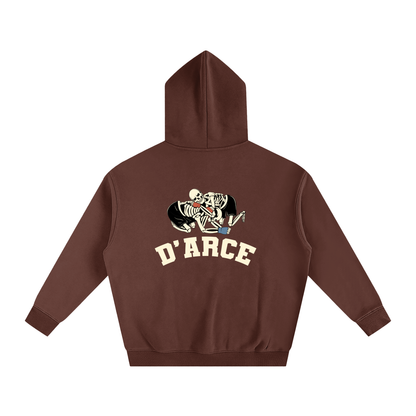 D'ARCE Choke Beige Text Hoodie - ARETE