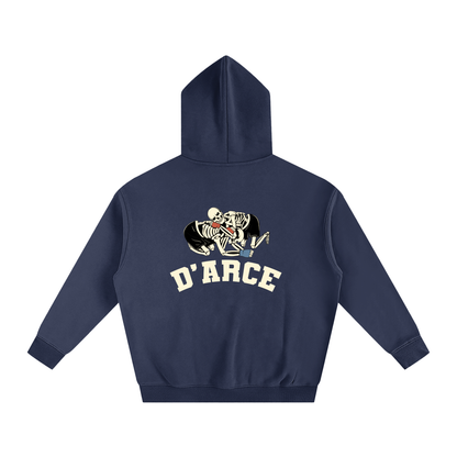 D'ARCE Choke Beige Text Hoodie - ARETE