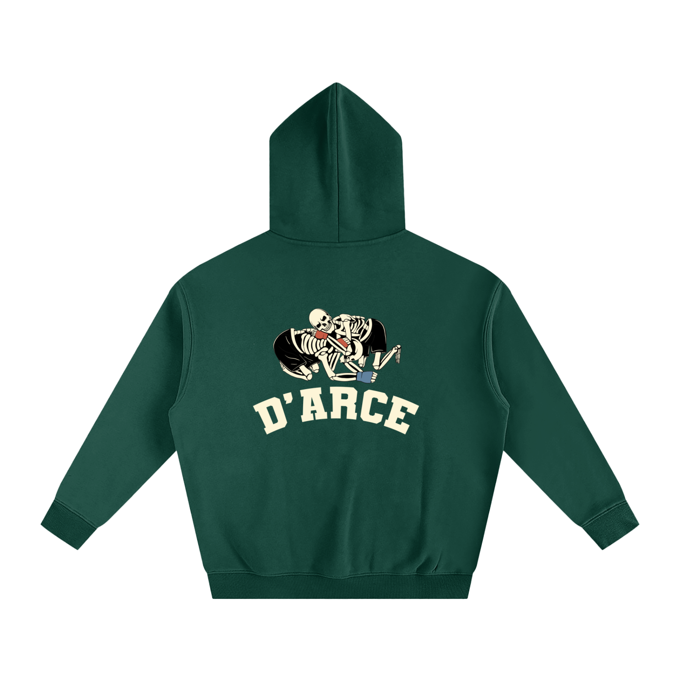 D'ARCE Choke Beige Text Hoodie - ARETE