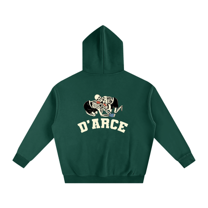 D'ARCE Choke Beige Text Hoodie - ARETE