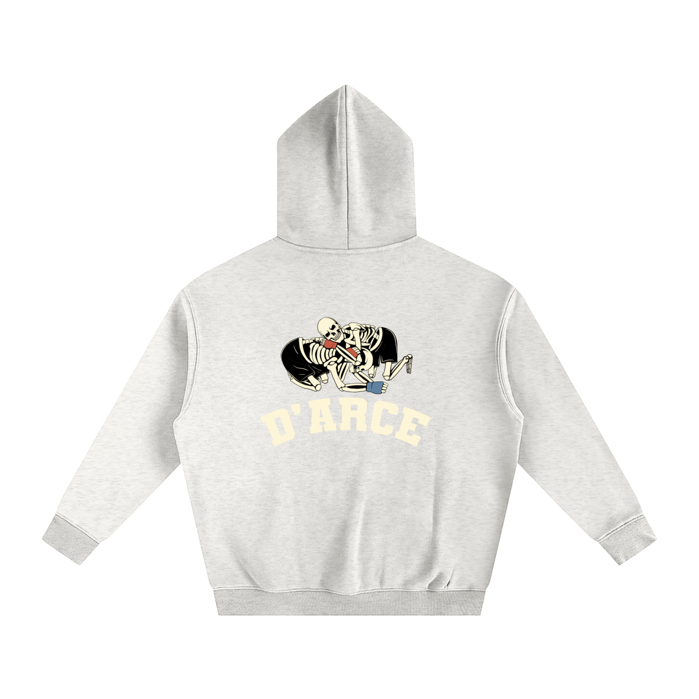 D'ARCE Choke Beige Text Hoodie - ARETE