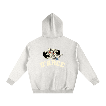 D'ARCE Choke Beige Text Hoodie - ARETE