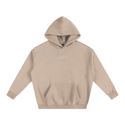 D'ARCE Choke Beige Text Hoodie - ARETE