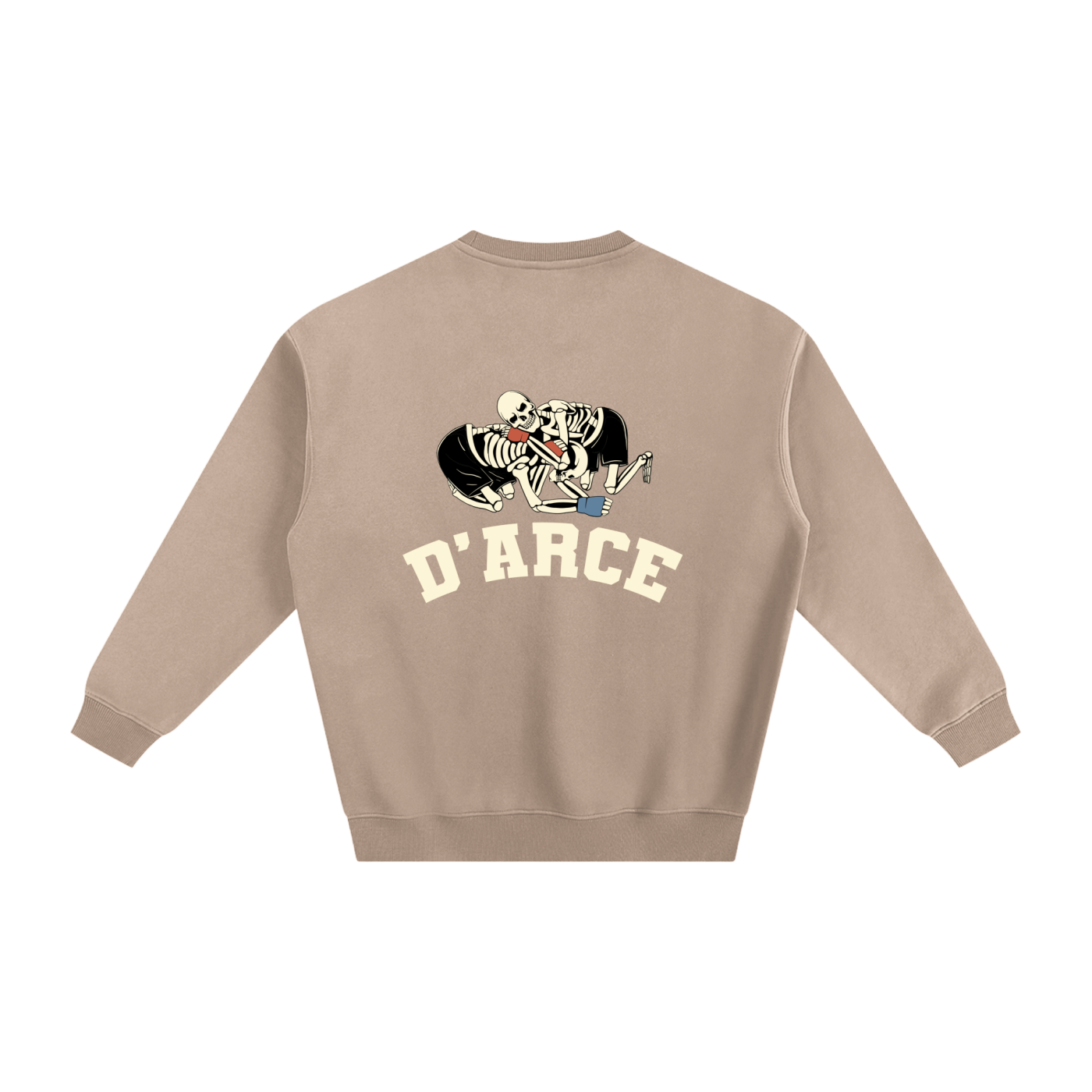 D'ARCE Choke Beige Text Sweatshirt - ARETE
