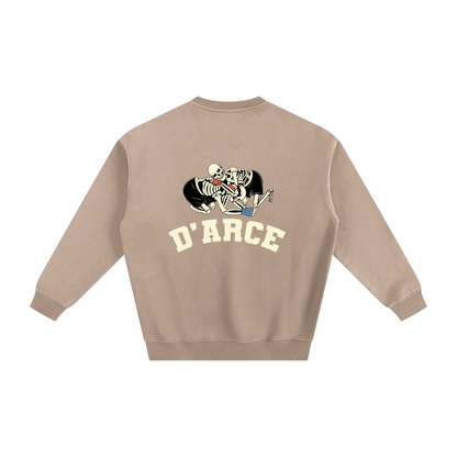 D'ARCE Choke Beige Text Sweatshirt - ARETE