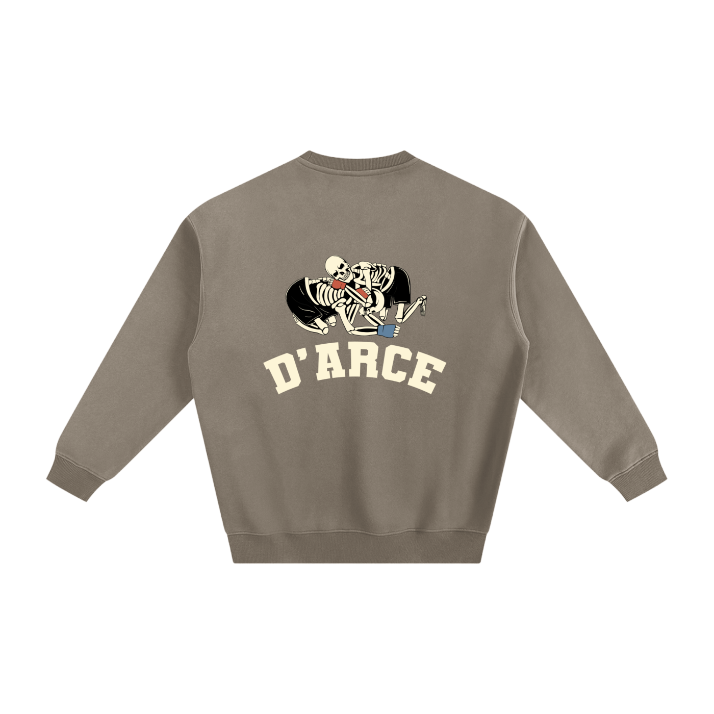 D'ARCE Choke Beige Text Sweatshirt - ARETE