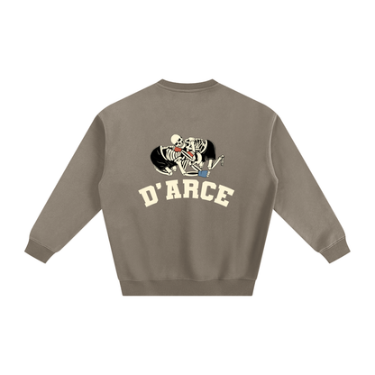 D'ARCE Choke Beige Text Sweatshirt - ARETE