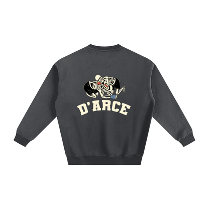 D'ARCE Choke Beige Text Sweatshirt - ARETE