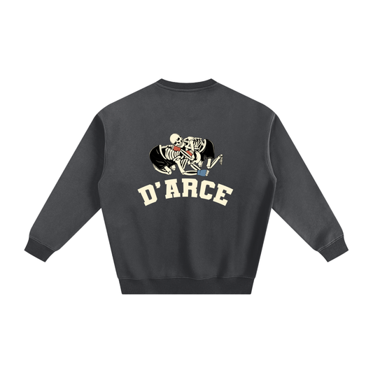 D'ARCE Choke Beige Text Sweatshirt - ARETE