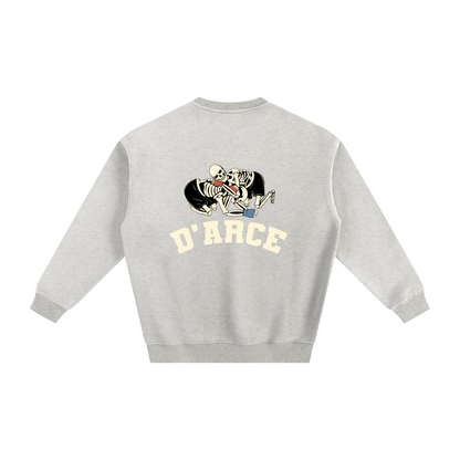 D'ARCE Choke Beige Text Sweatshirt - ARETE