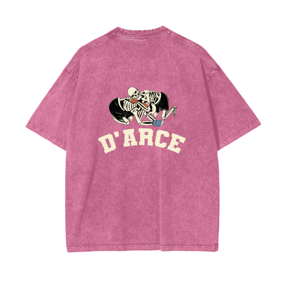 D'ARCE Choke Beige Text T-shirt - ARETE