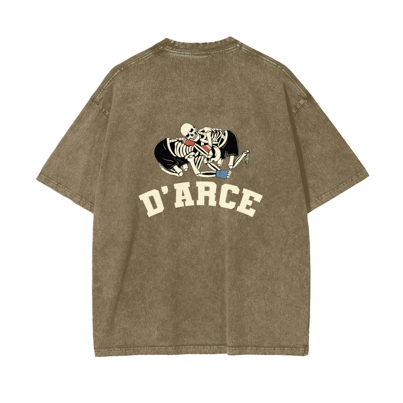 D'ARCE Choke Beige Text T-shirt - ARETE