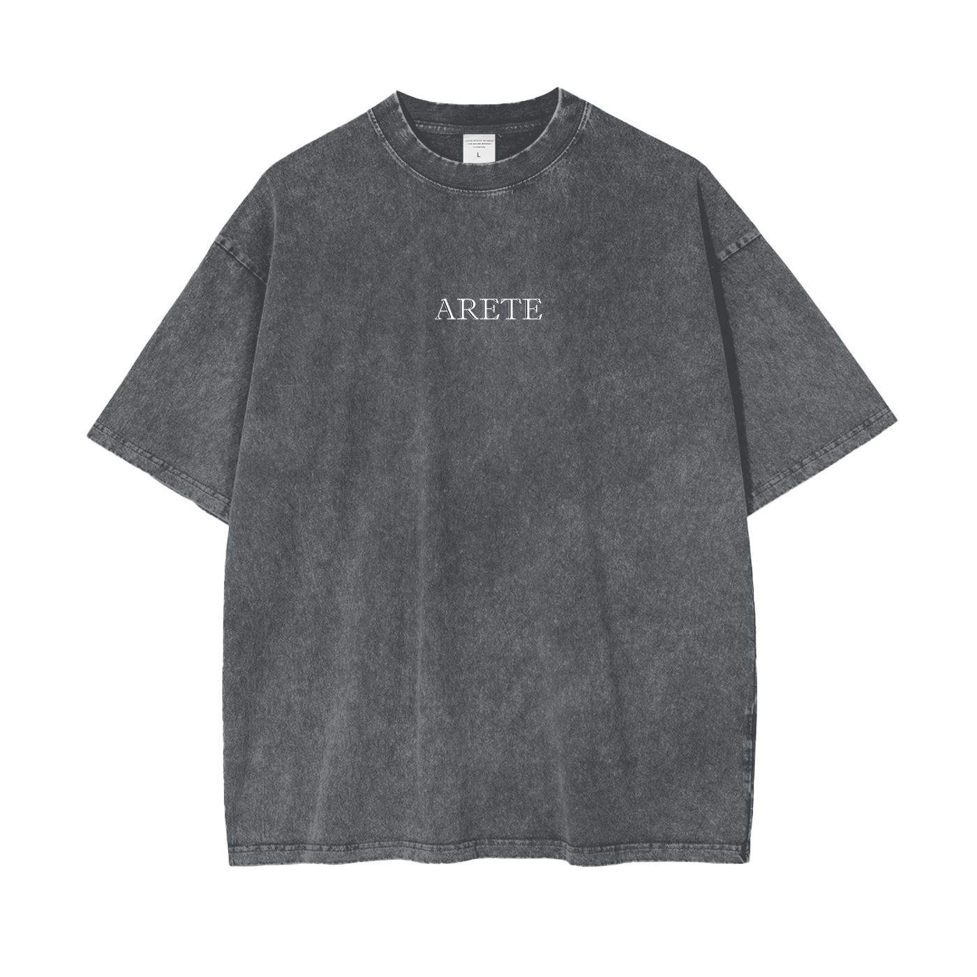 D'ARCE Choke Beige Text T-shirt - ARETE
