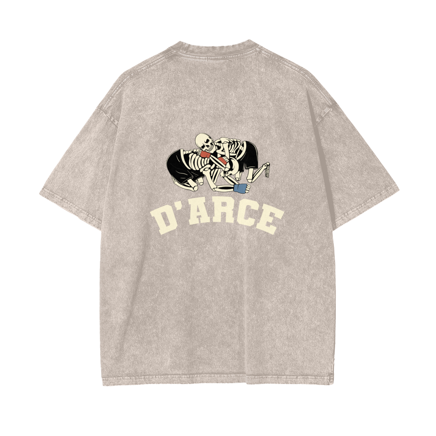 D'ARCE Choke Beige Text T-shirt - ARETE
